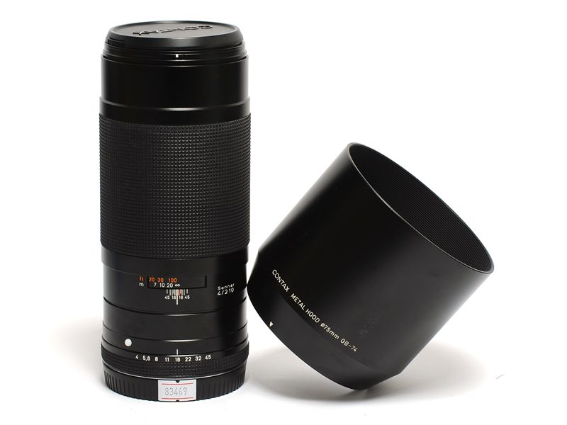 Contax 645 Sonnar 210mm F/4 Lens w/GB-74 Lens Hood Contax 645 Sonnar 210mm F/4 Lens w/GB-74 Lens Hood