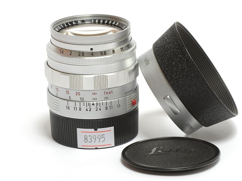 Leica Summilux 50mm F/1.4 M Lens First Version w/XOOIM Lens Hood Leica Summilux 50mm F/1.4 M Lens First Version w/XOOIM Lens Hood