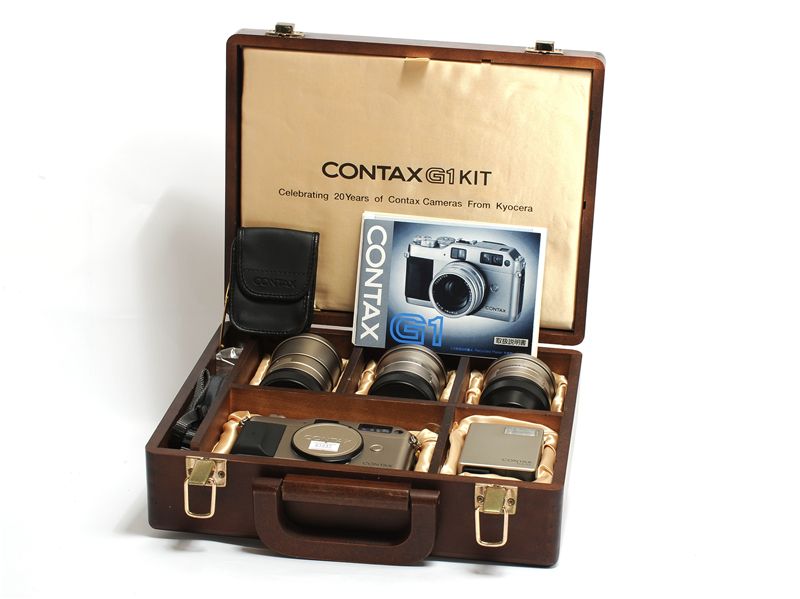 Contax G1 20th Anniversary Camera Kit w/28mm 45mm 90mm Lenses Contax G1 20th Anniversary Camera Kit w/28mm 45mm 90mm Lenses