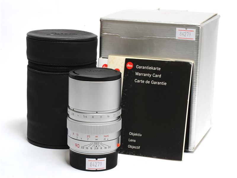 Leica Elmarit-M 90mm F/2.8 E46 Lens Silver/Chrome Leica Elmarit-M 90mm F/2.8 E46 Lens Silver/Chrome