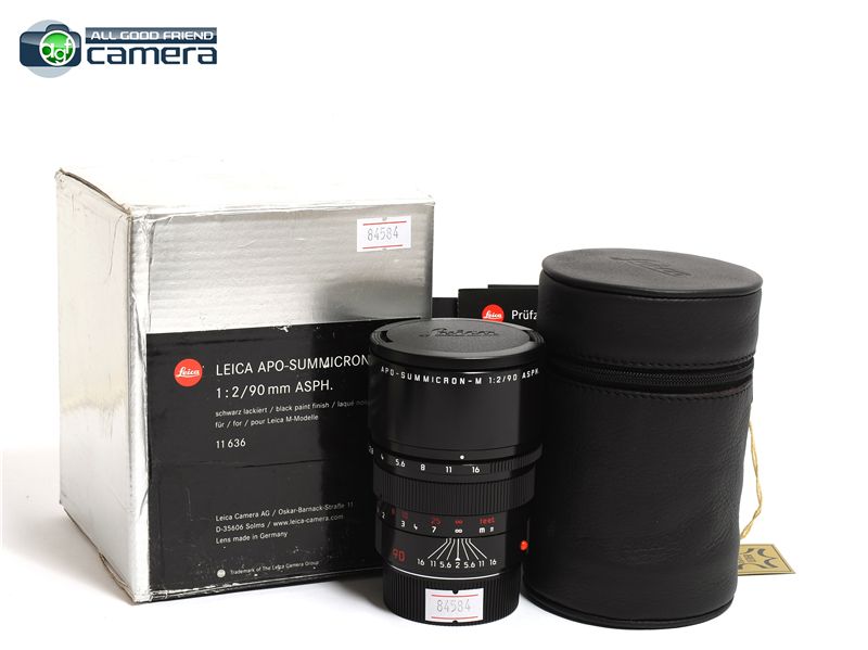 Leica APO-Summicron-M 90mm F/2 ASPH. Lens 11636 Black Paint Leica APO-Summicron-M 90mm F/2 ASPH. Lens 11636 Black Paint