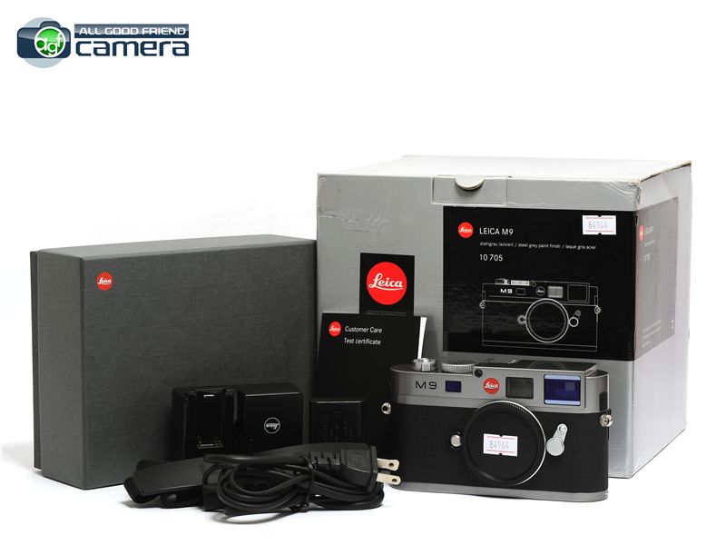 Leica M9 Digital Camera Body Steel Grey New CCD Shutter Count 73 Leica M9 Digital Camera Body Steel Grey New CCD Shutter Count 73