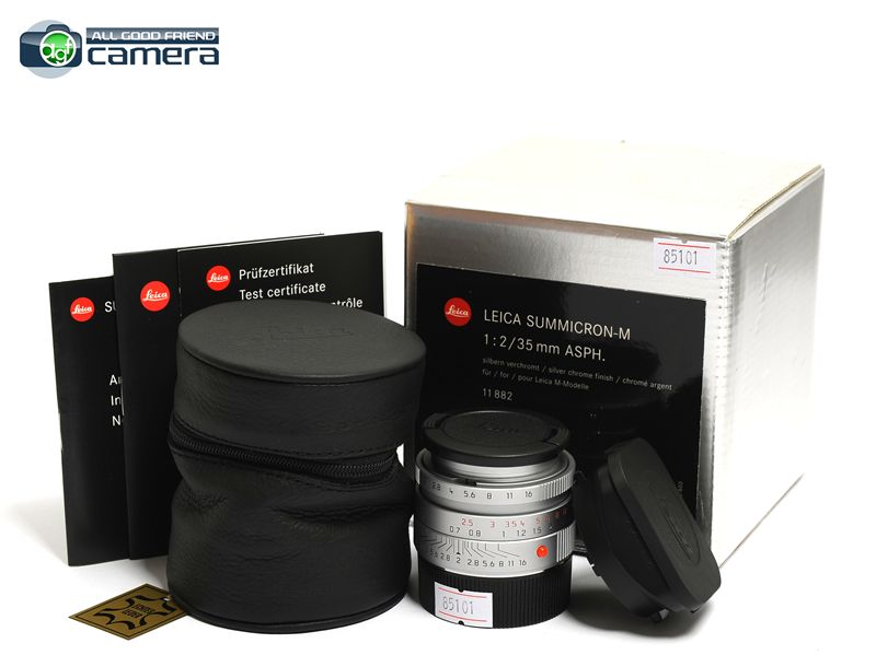 Leica Summicron-M 35mm F/2 ASPH. E39 Lens Silver 11882 Leica Summicron-M 35mm F/2 ASPH. E39 Lens Silver 11882