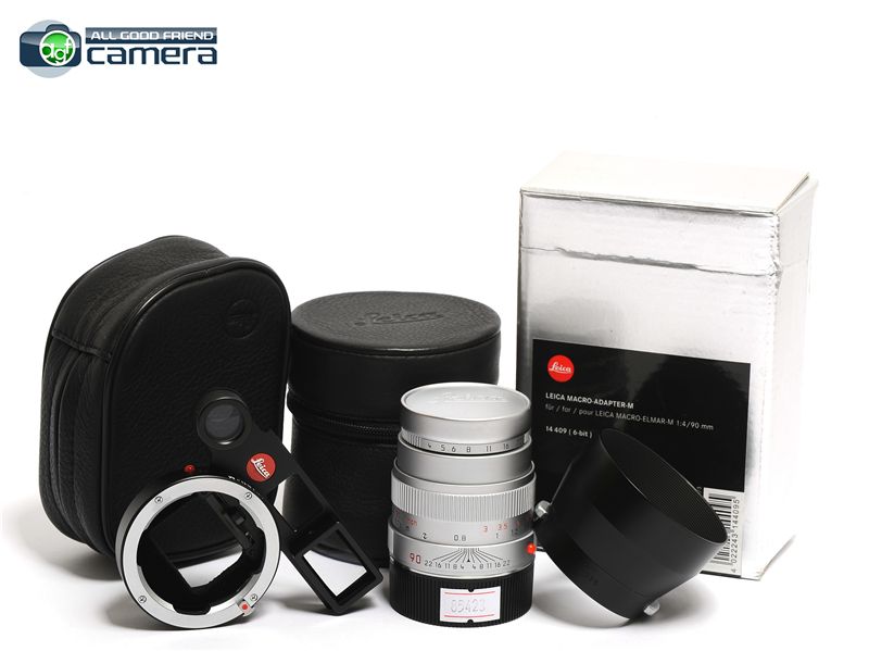 Leica Maro-Elmar-M 90mm F/4 Lens Silver w/Macro-Adapter Leica Maro-Elmar-M 90mm F/4 Lens Silver w/Macro-Adapter