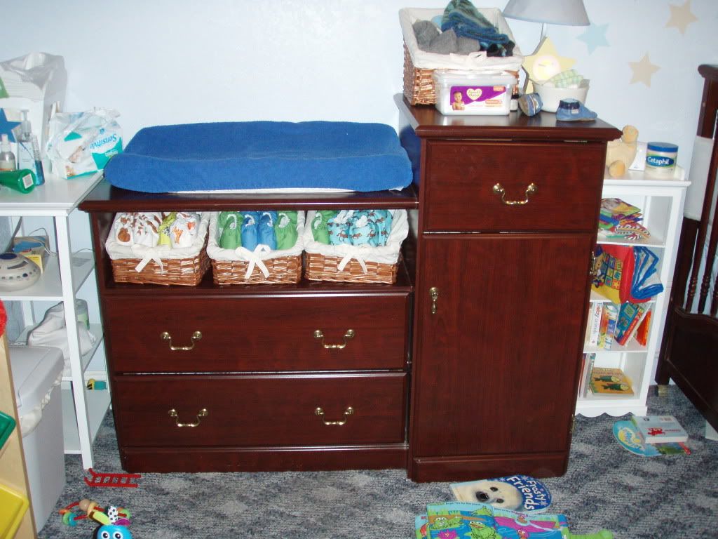 Changing table with open shelves or drawers? BabyCenter