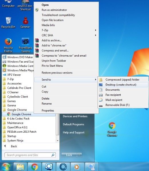Dasar : Menambahkan Icon Shortcut Kedalam Desktop