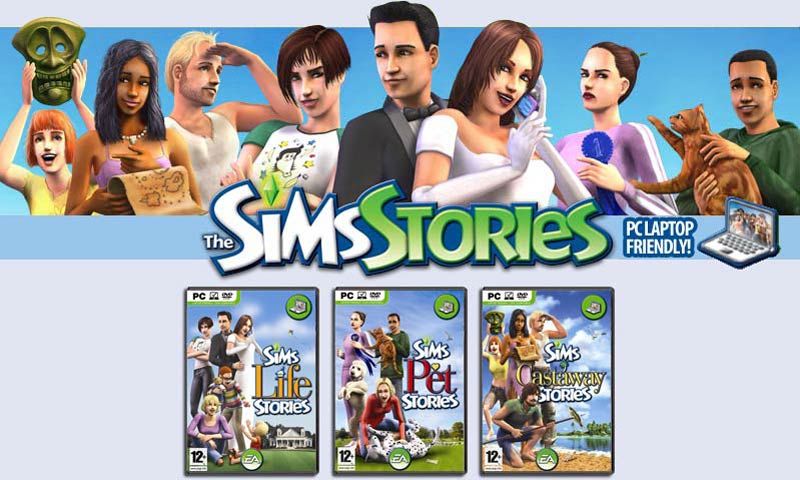 the sims life stories the sims pet stories the sims castaway stories