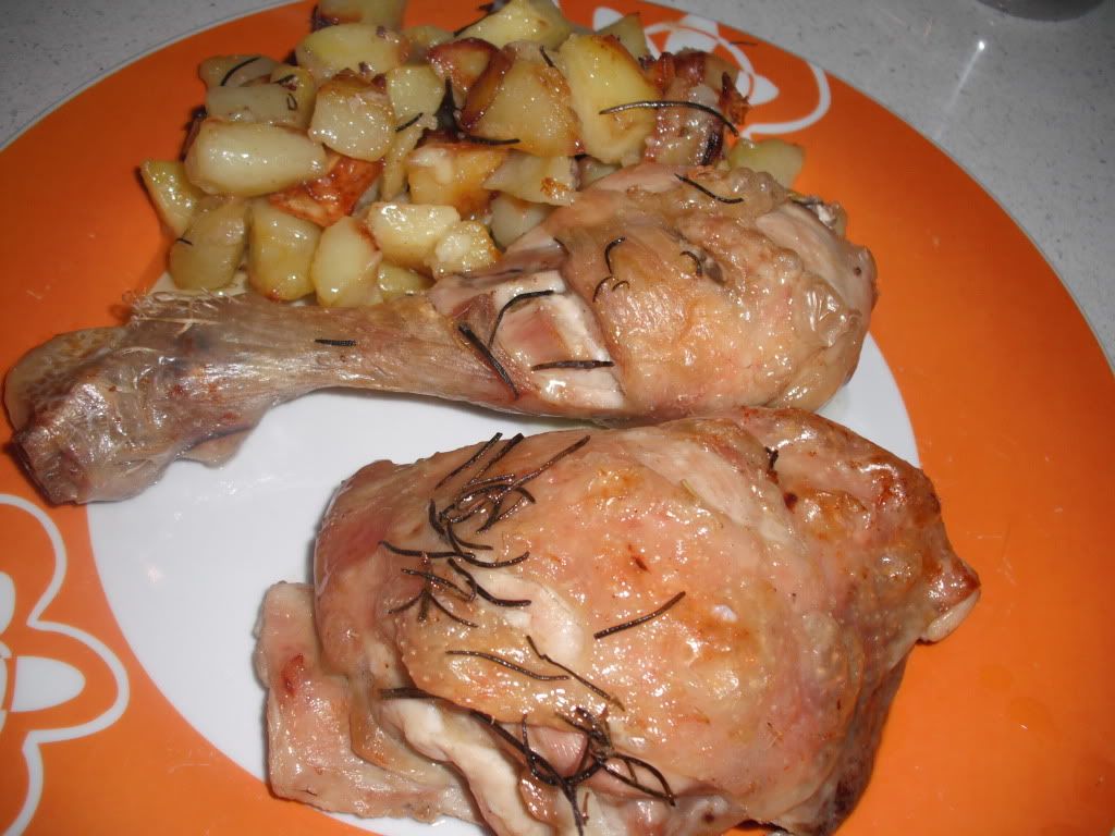 pollo al forno con patate