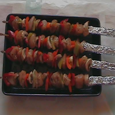 brochetas de pollo al horno