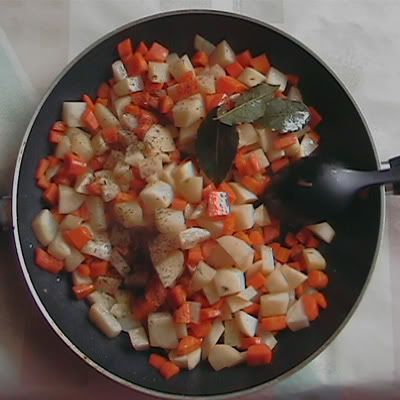 pollo con vegetales al horno