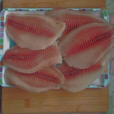 filetes de pescado con ensalada de pepino