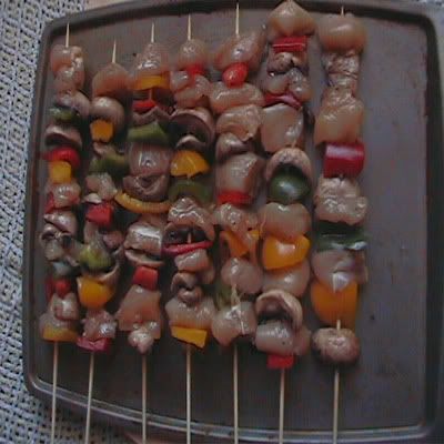 brochetas de pollo a la parrilla