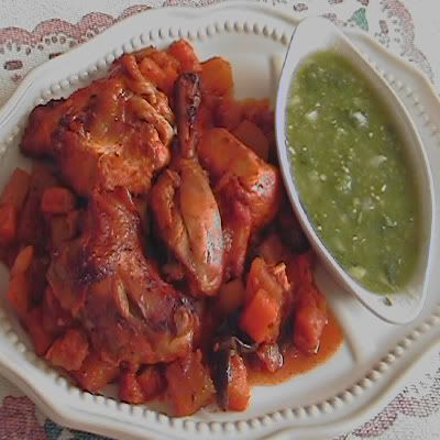 pollo con vegetales al horno