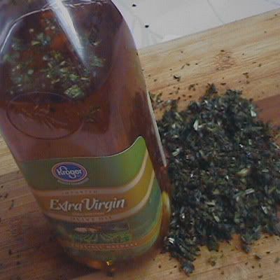 aceite de hierbas para brochetas
