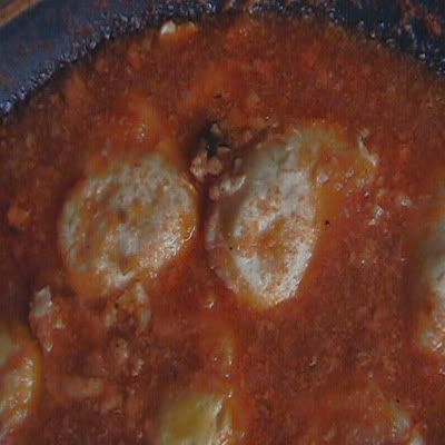 huevos escalfados en salsa de tomate