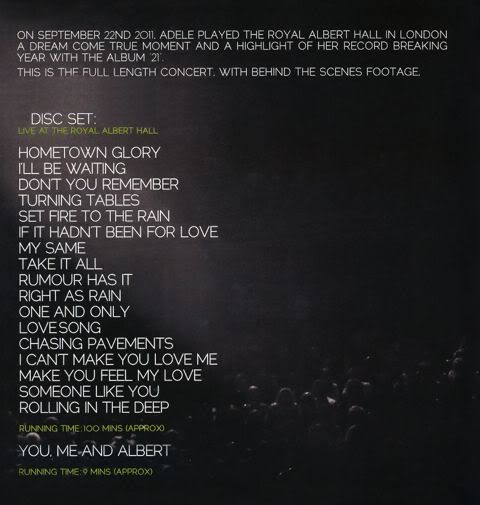 A2 1 - Adele - Live At The Royal Albert Hall (2011) [DVD9]