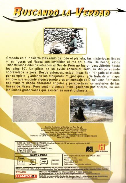 BV2 - El enigma de las líneas de Nazca [Buscando la Verdad] [C.Historia] (2008) [DVD5] [ES/IN] [Sub ES] [PAL] [VH