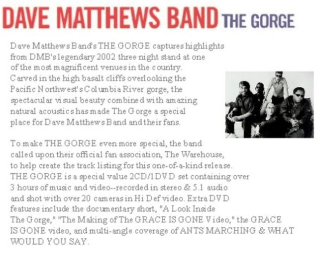 DM3 - Dave Matthews Band - The Gorge (2004) [DVD9+2CD]