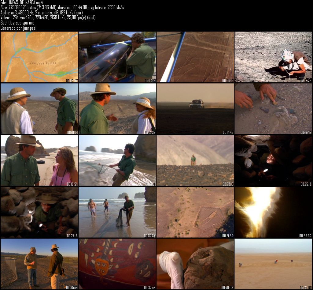 LINEAS DE NAZCA - El enigma de las líneas de Nazca [Buscando la Verdad] [C.Historia] (2008) [DVDRip MP4 AC3 2.0 Cast.] [VH