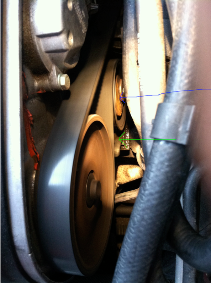 Vibrating piece near timing belt tensioner (i think) VW Vortex