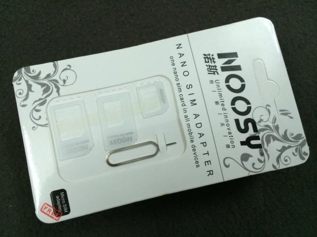 Nắp lưng zin ip4, 4s, Nano sim Adapter, kìm cắt sim 2 trong 1 - 1