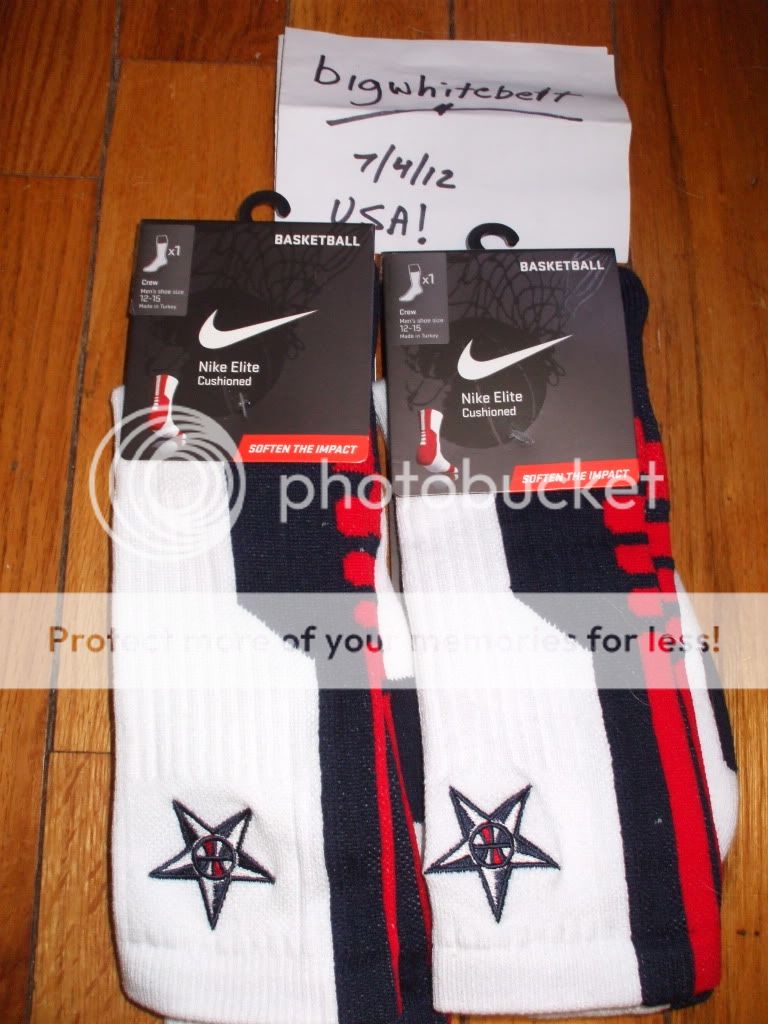 RARE Nike Elite 2 0 Team USA Olympics Crew Basketball Socks L XL M 6 8