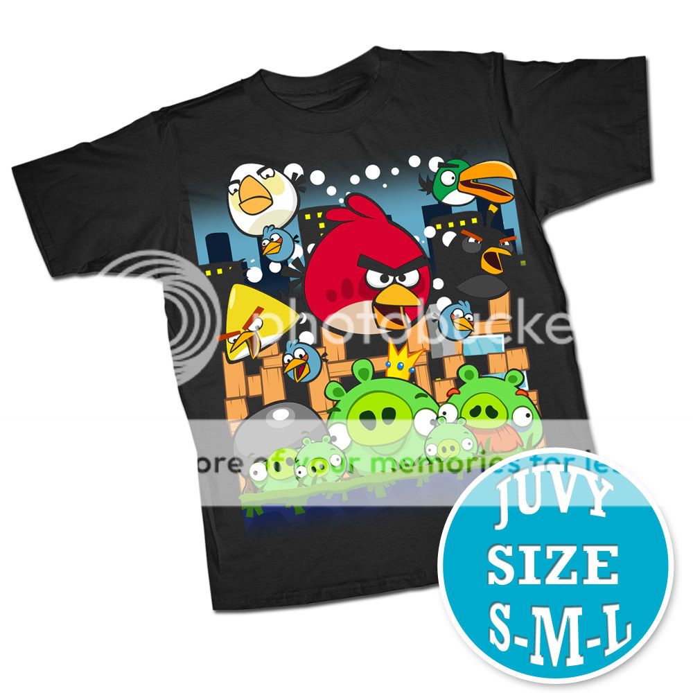 Angry Birds Angriest Attack Kids T Shirt Licensed Juvy Size 4 To 7 