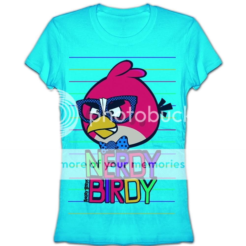 Angry Birds Girls T Shirt Licensed Nerdy Birdy  