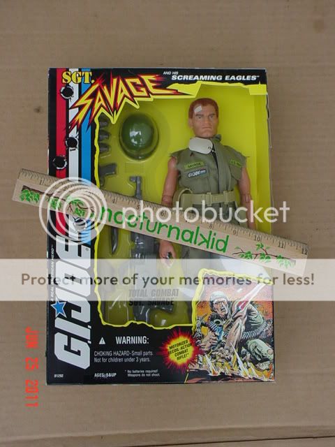   Sgt Savage MIB 1 Modified w/ Flocked Hair in 1st Ed Error Box  