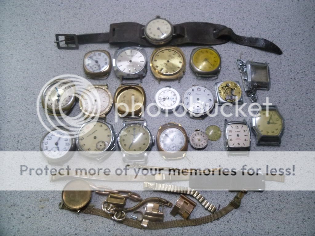 large job lot of mid 20th century watches, spares or repairs.  