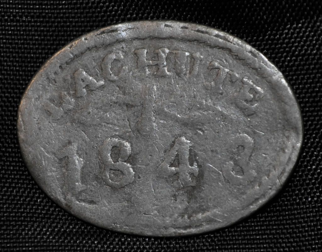 1843 Lachute QC Communion Token Bo.12  