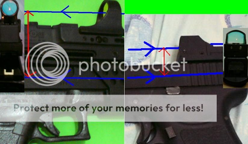 Glock Mount of Reflex Red Dot Scope Doctor Sight Adapter Plate Pistol Clock 17